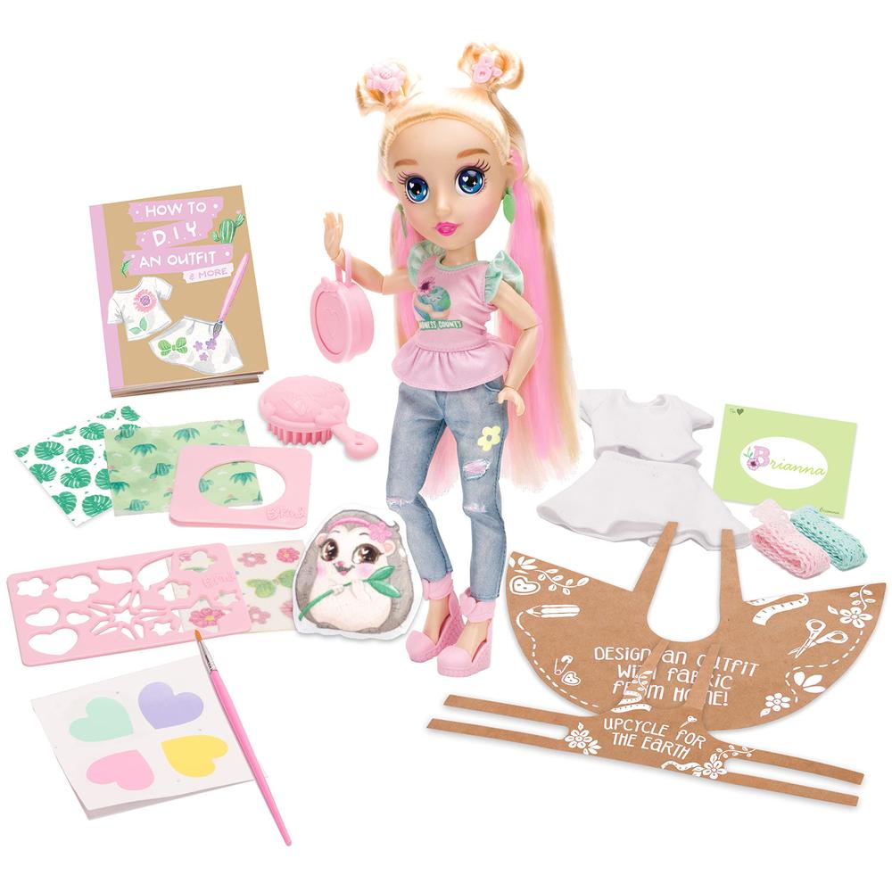 jada toys b-kind eco dolls brianna eco-friendly fashion doll with craft play,255713000