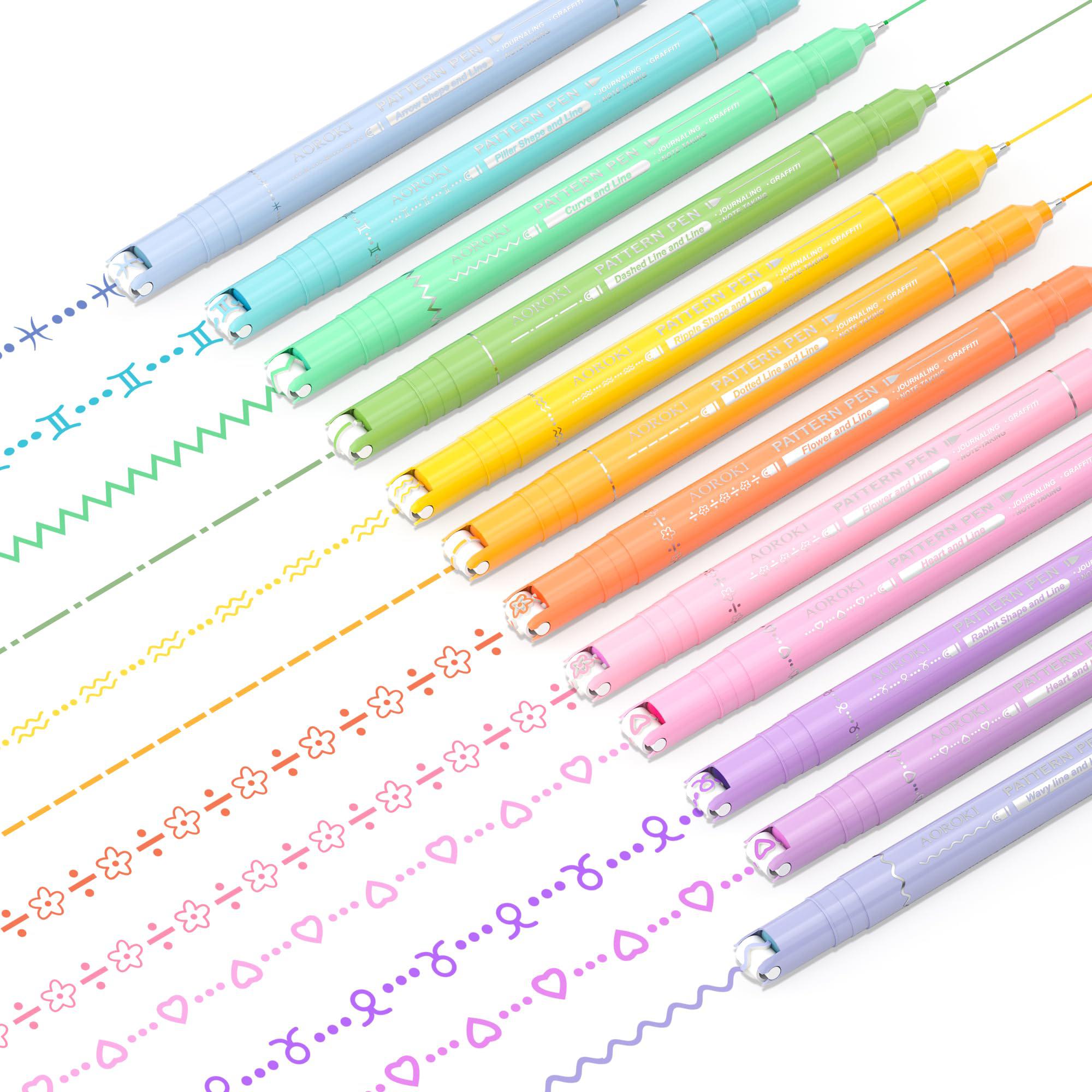 RNAB0C286PPJB aoroki 12 pastel colored curve highlighter pen set