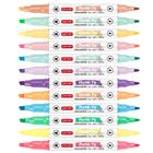 ZEYAR RNAB08314G58M zeyar flexible tip highlighter, dual tips marker pen,  chisel and fine tips, flexible tip and soft touch, water based, assorte