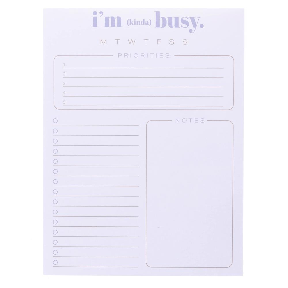 graphique im busy to-do list notepad | 150 tear-away sheets | task planner | daily organizer | memo writing pad | priority ch