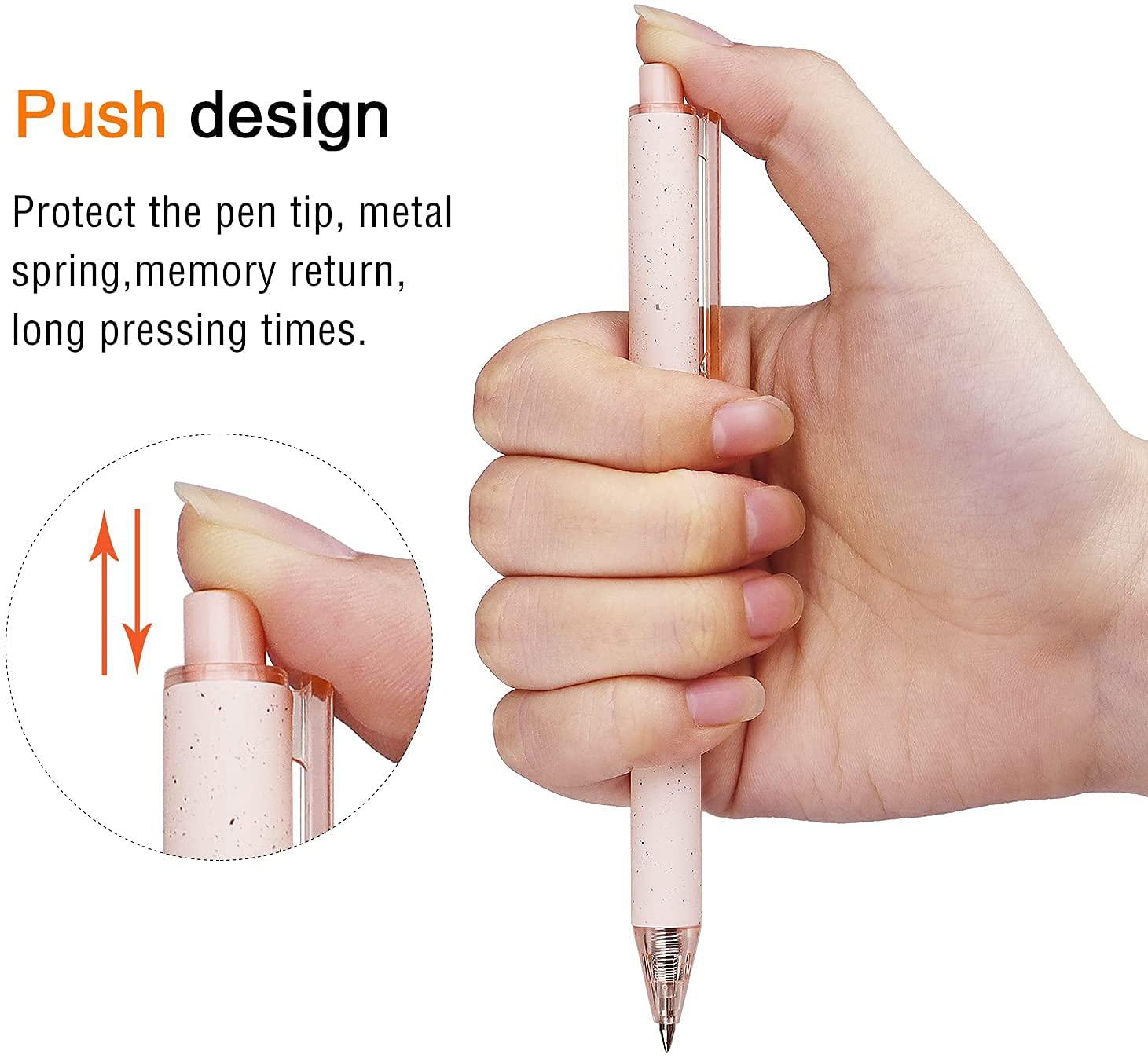 jinja brands 12 pcs retractable gel pens set with black ink - best