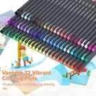 vanstek 72 colors journal planner colored pens, fineliner pens for  journaling, writing coloring drawing, note taking, calenda