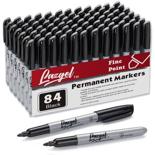 LAZGOL RNAB09ZTHSJHJ permanent markers bulk, lazgol 84 pack black