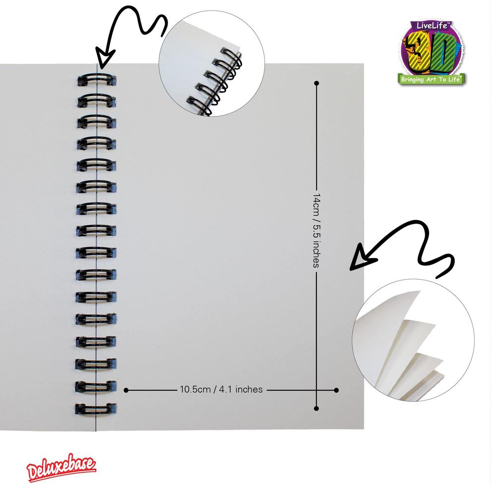 3d livelife jotter - winter wolves from deluxebase. lenticular 3d wolf 6x4 spiral notebook with plain recycled paper pages. a