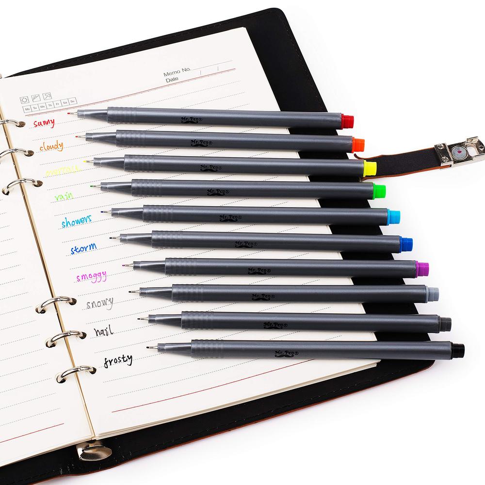 mr. pen- pens, fineliner pens, 36 pack, 0.4 mm, pens fine point, colored pens, journal pens, journals supplies, bible supplie