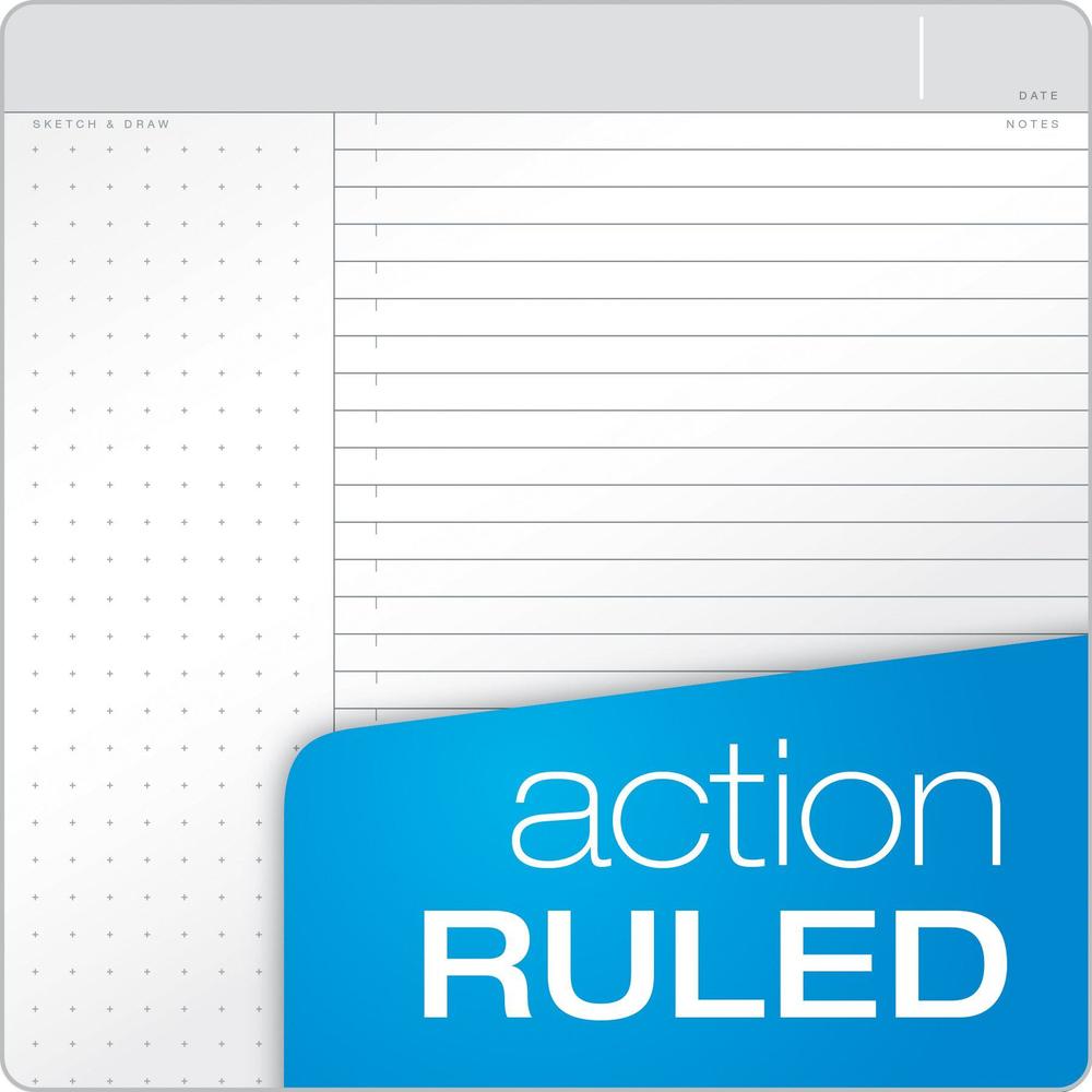 oxford idea collective action notebook, double wire-o, 11 x 8 1/4, ruled, 80 sheets, white (57020ic)