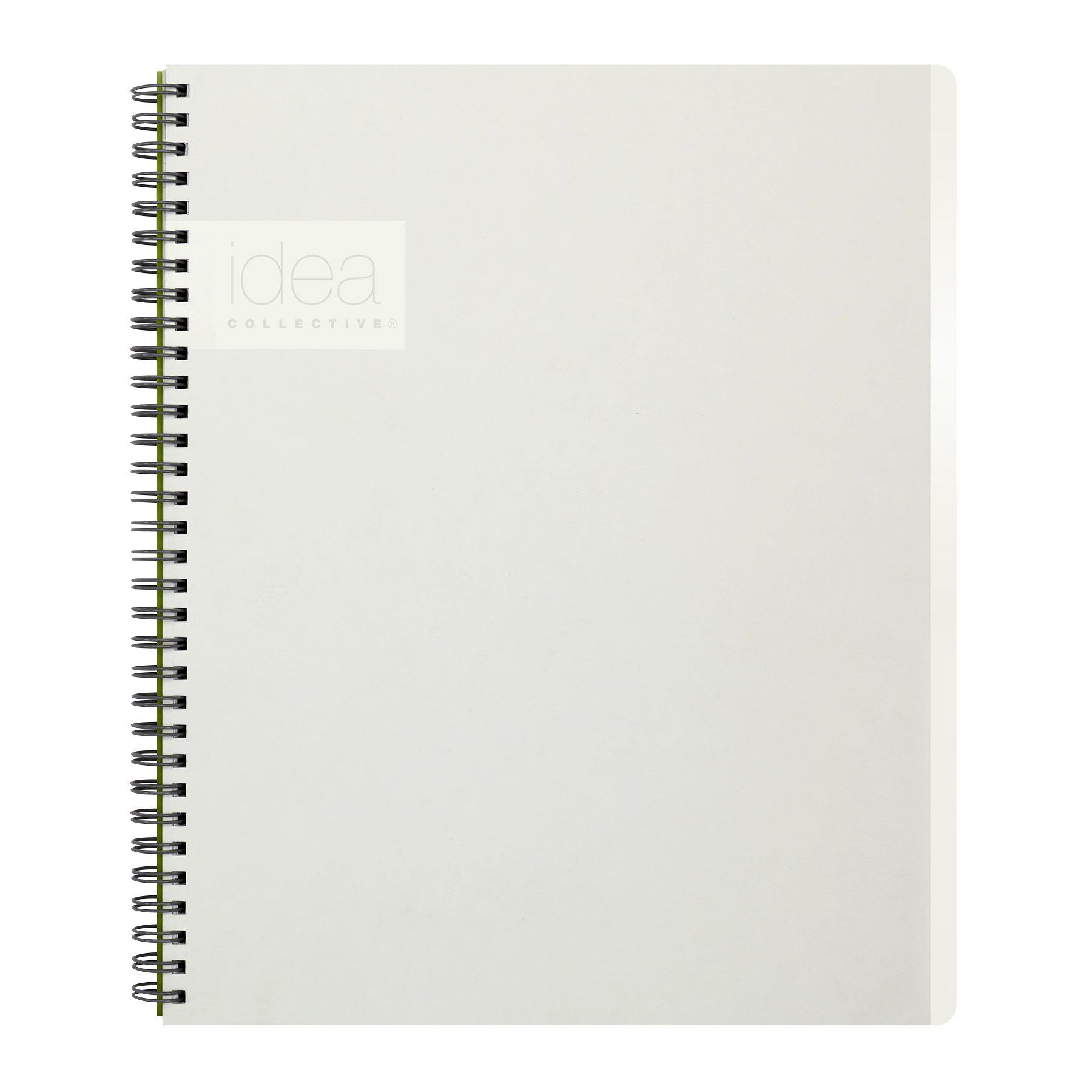 oxford idea collective action notebook, double wire-o, 11 x 8 1/4, ruled, 80 sheets, white (57020ic)