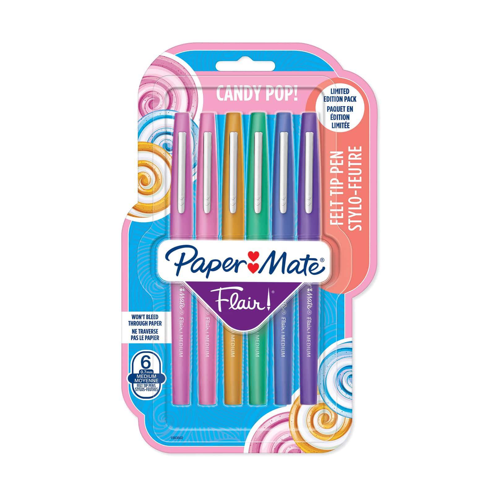 Paper-Mate 12 packs: 6 ct. (72 total) paper mate flair felt tip candy pop pen set
