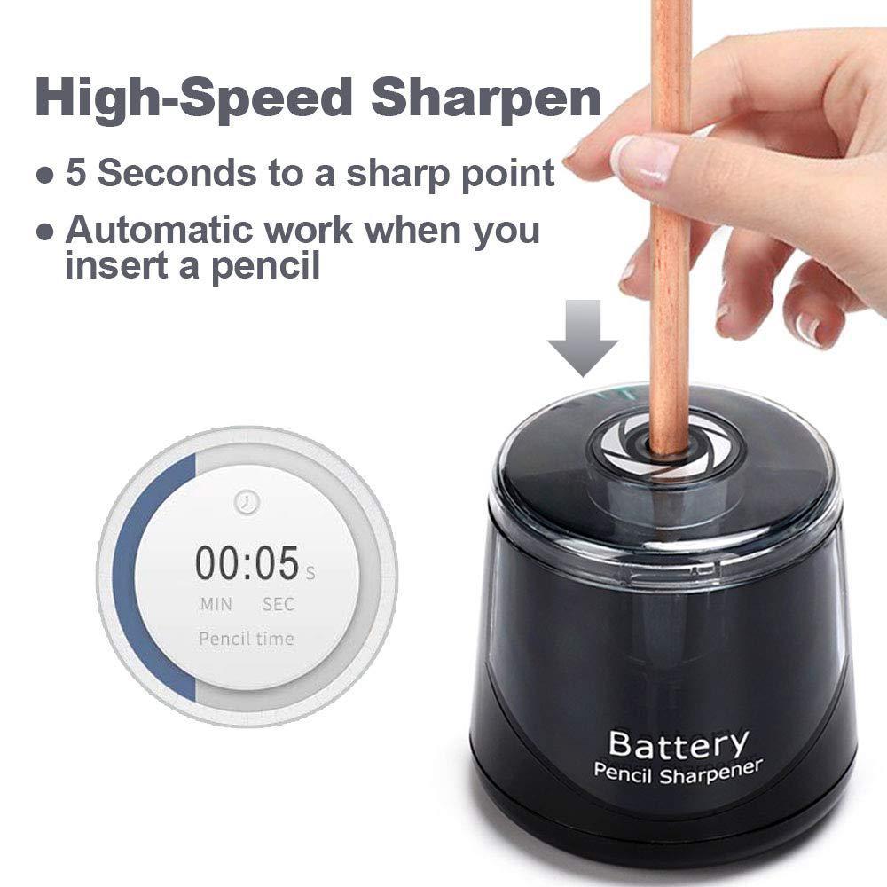 BienFun pencil sharpeners electric pencil sharpener, battery operated pencil  sharpener for kids artists adults, automatic sharpen for