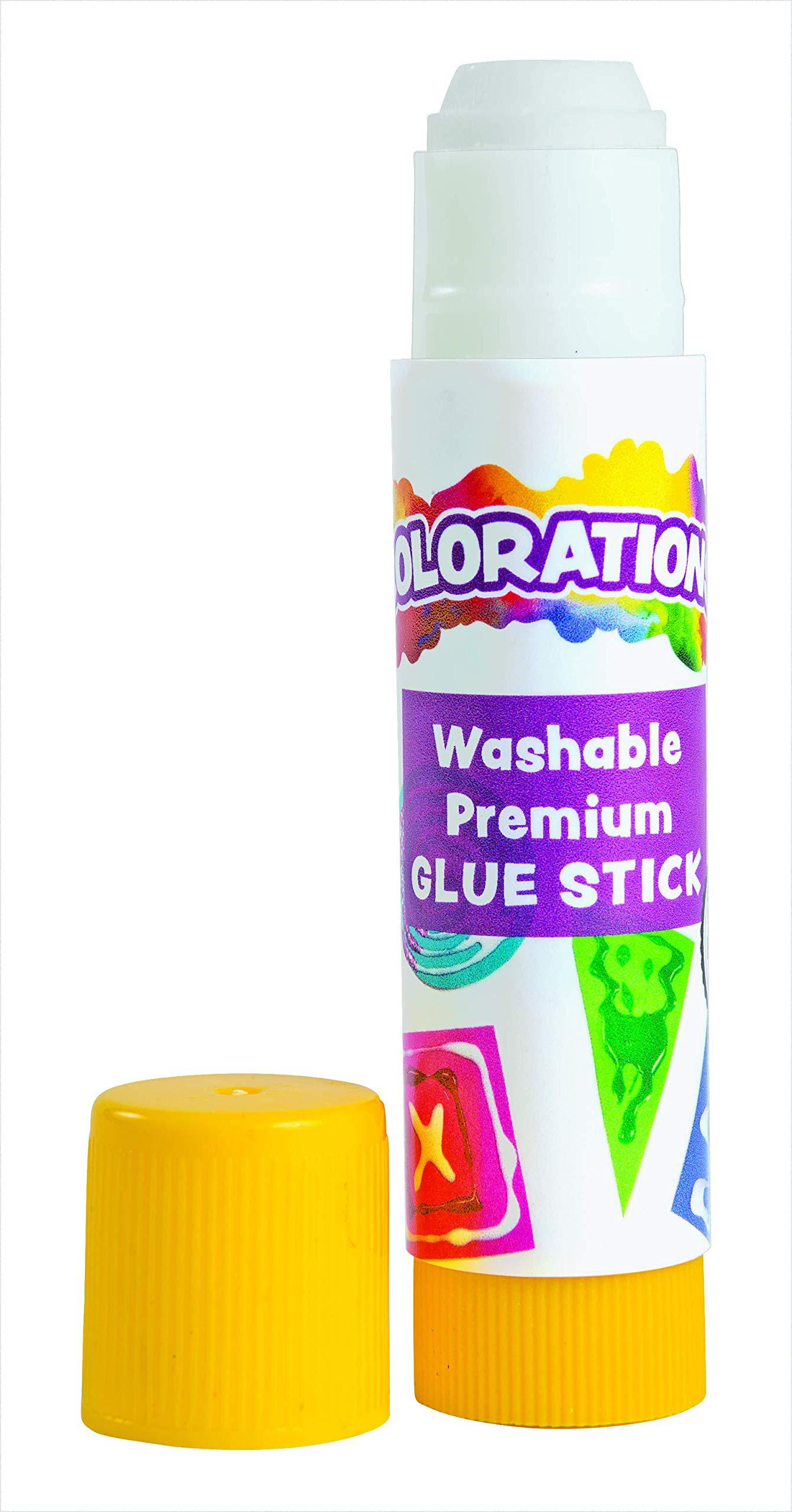 colorations washable glue sticks, premium classroom art supplies, safe easy-to-spread adhesive, preschool, school projects, c