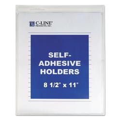 c-line self-adhesive shop ticket holders, 8.5 x 11 inches, clear, 50 per box (70911)