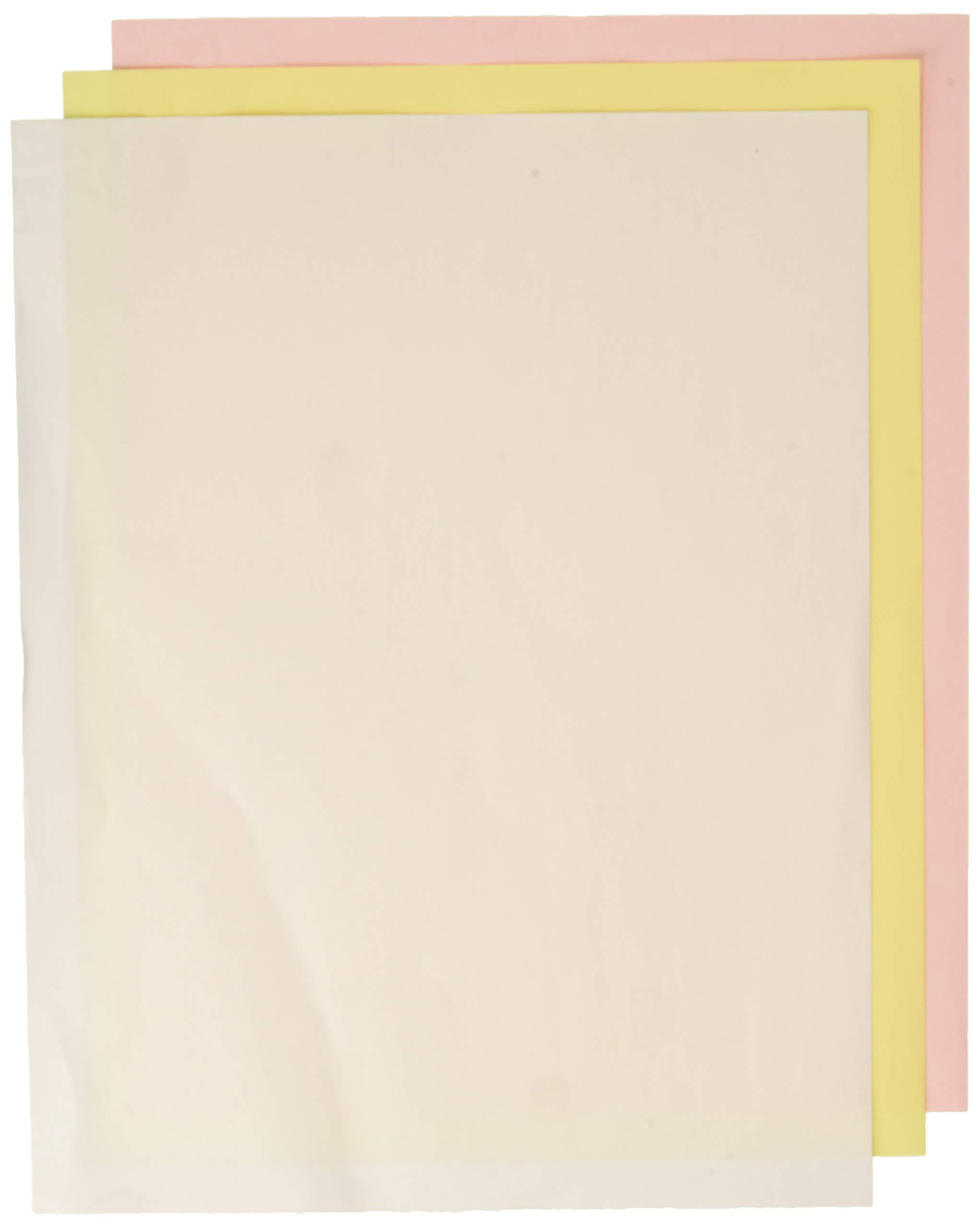 nekoosa fast pack carbonless 3-part paper, 8.5 x 11, pink/canary/white, 500 sheets/ream, 5 reams/carton