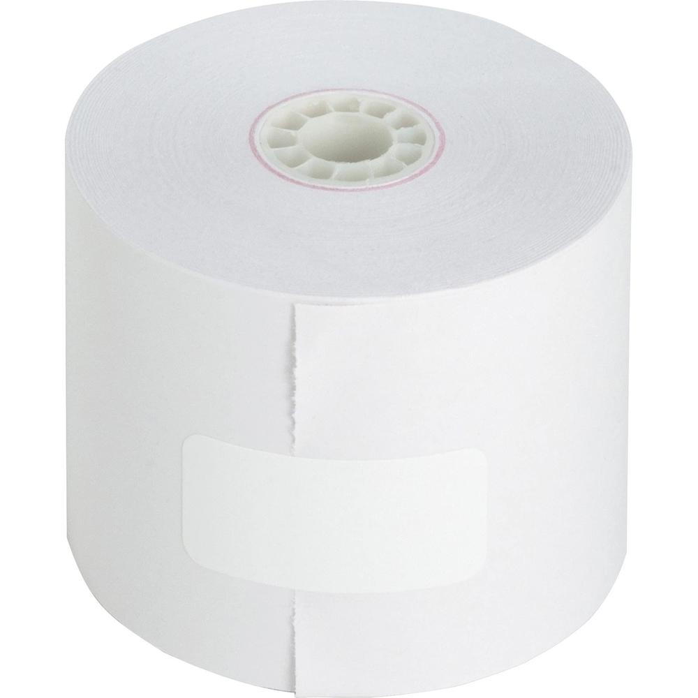 business source receipt paper 2.25 inch x 150 pack of 12 rolls - white (28650)
