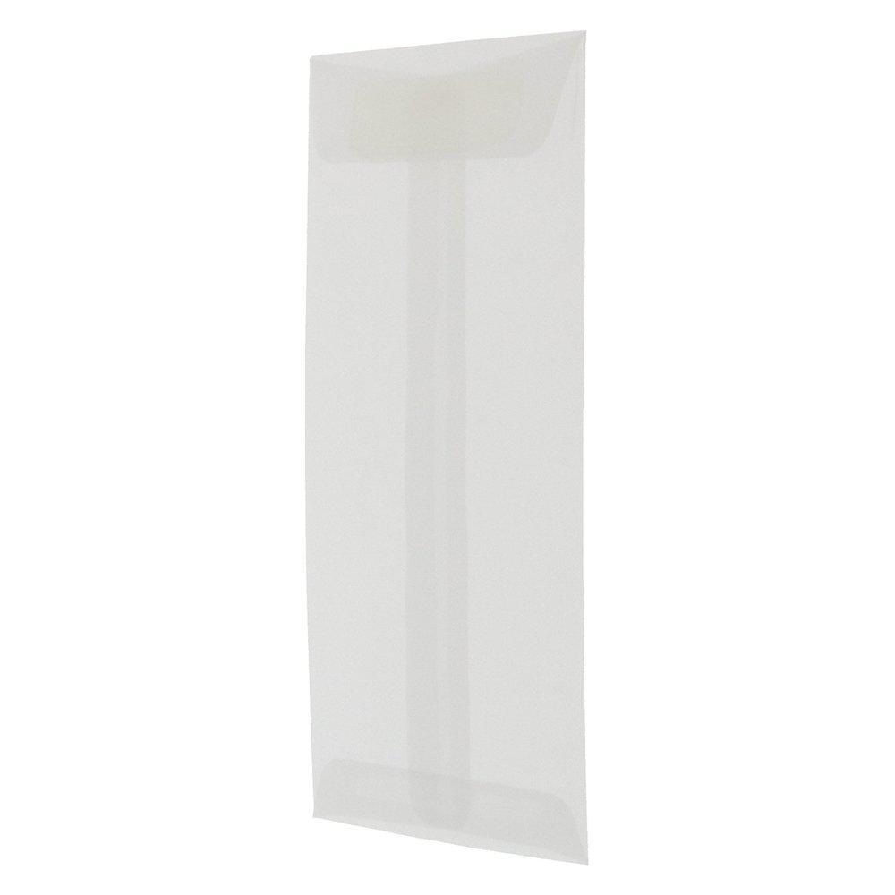 jam paper #10 policy business translucent vellum envelopes - 4 1/8 x 9 1/2 - clear - 25/pack