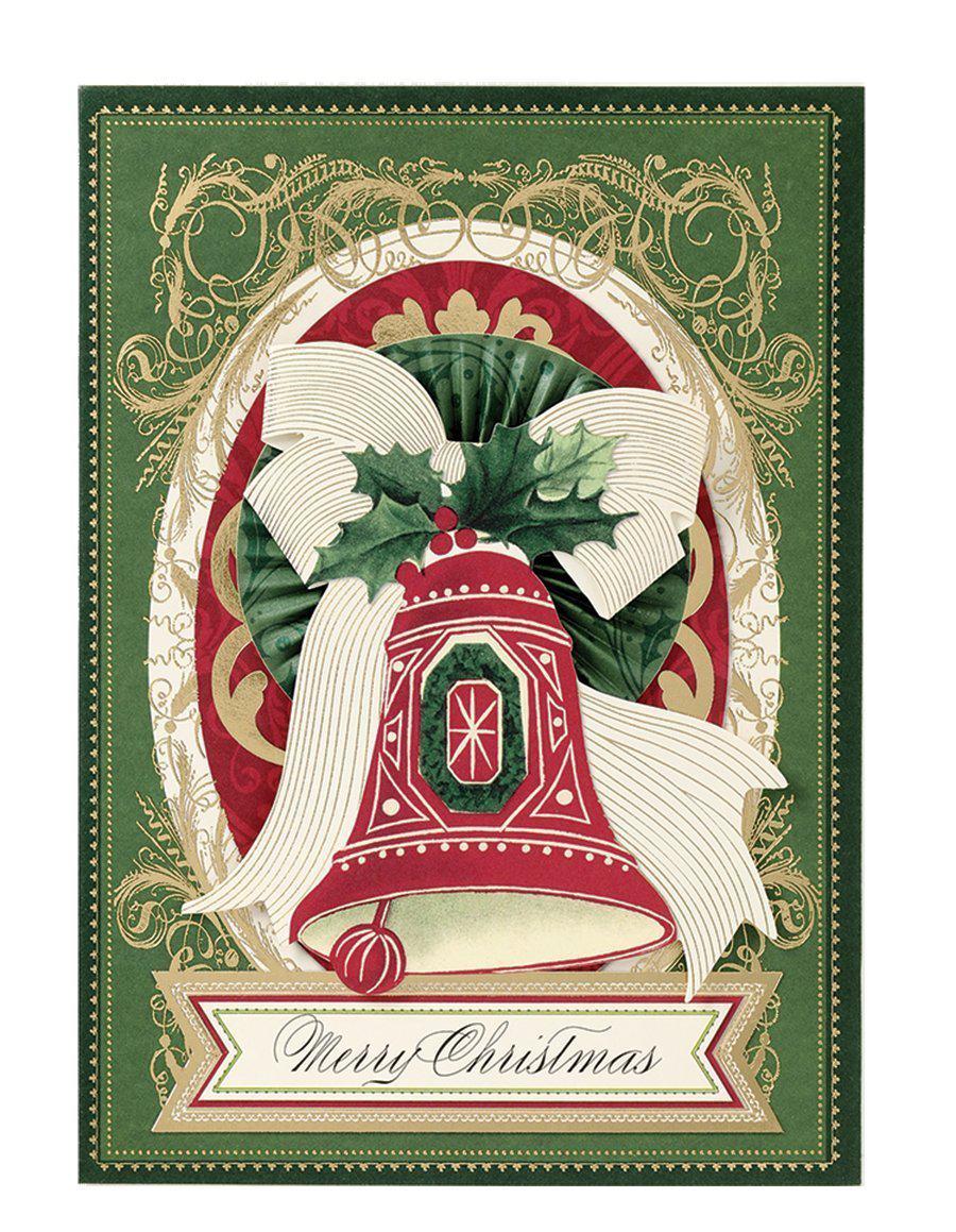 Anna Griffin handmade christmas bell christmas card by anna griffin - set of 1 card and envelopes