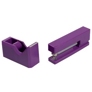JAM Paper RNAB018ILP88Q jam paper office & desk sets - 1 stapler & 1 tape  dispenser - purple - 2/pack