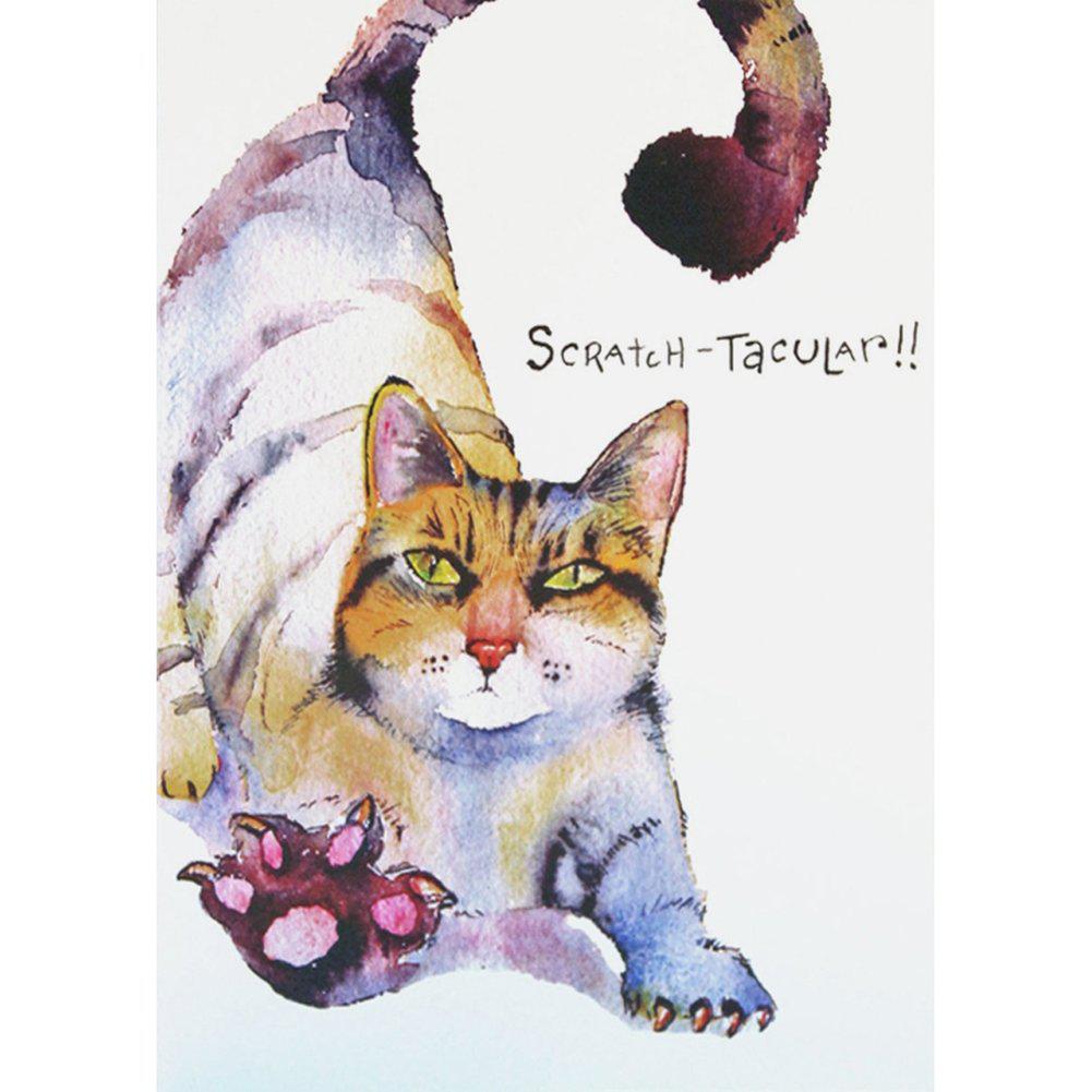 funamals cat scratch-tacular it's your birthday greeting card