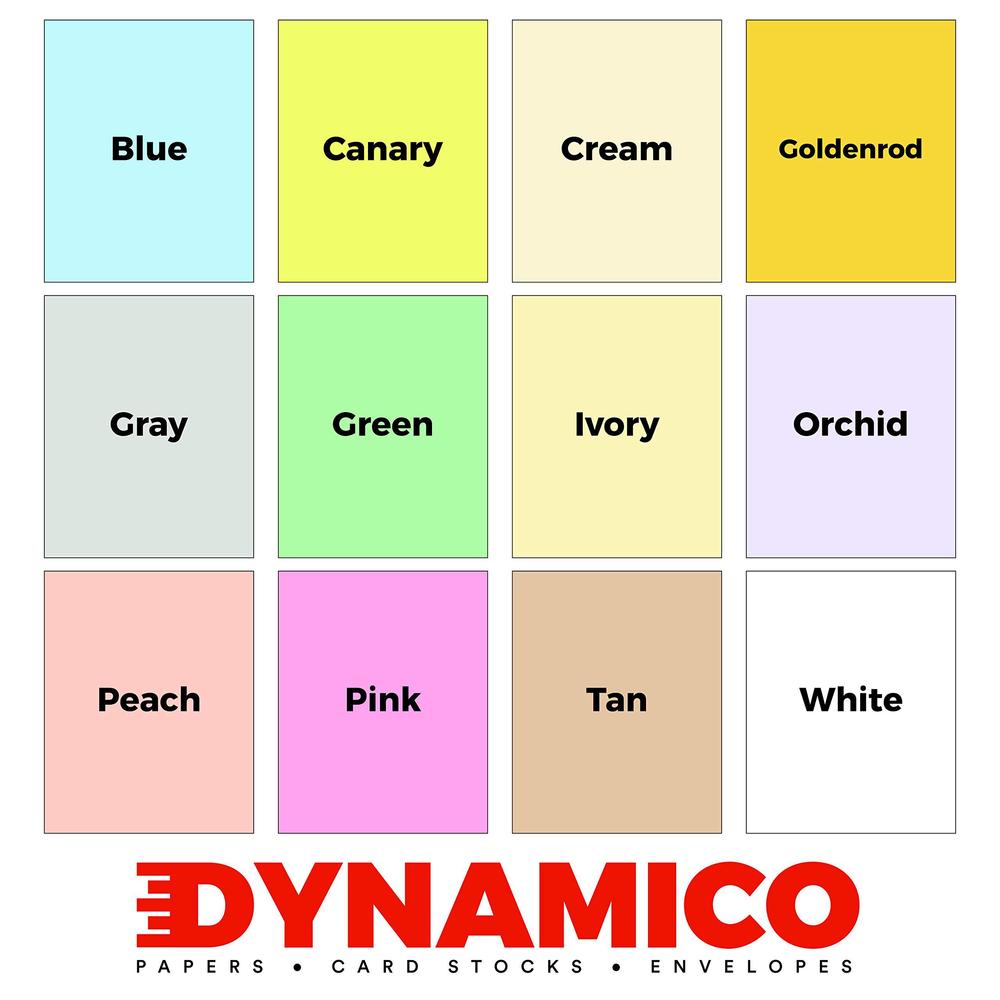 Dynamico pink 8.5 x 11" pastel color cardstock paper - for cards and stationery printing | medium to light weight card stock 67 lb vel