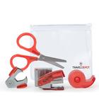 Travel Depot Mini School Supplies Kit - Aesthetic Mini Stapler - Mini Tape Dispenser Mini Scissors - Mini Office Supply Kit F