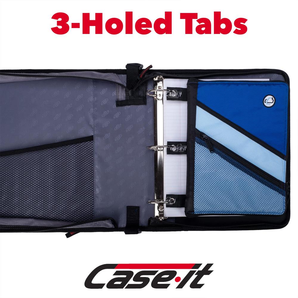 case it tablet binder accessory, padded tablet with 3 steel grommets, fits any standard 3 ring letter size binder,mesh pocket