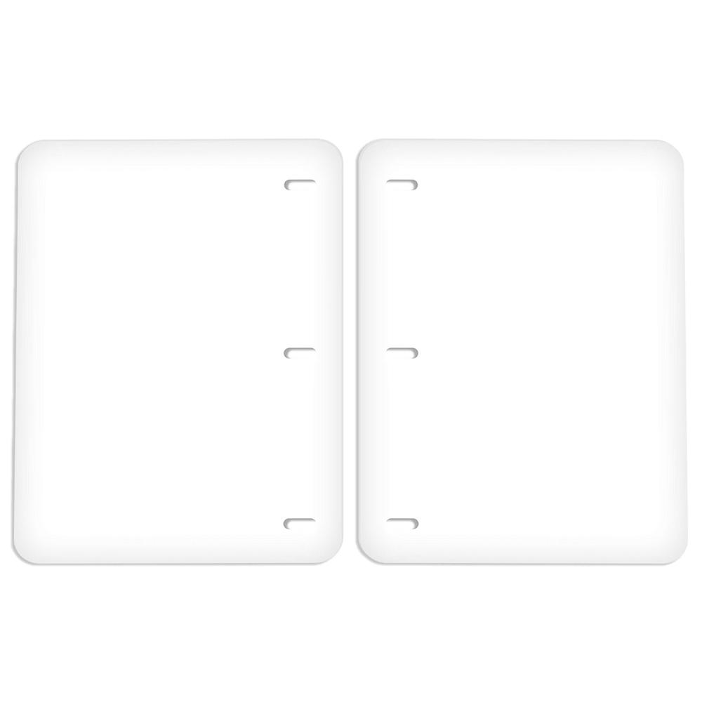 Ring Binder Depot full page flat sheet lifters, letter size 11 x 8.5 inch, 3-hole binder separators 4-1/4" hole spacing, natural white (10 pack