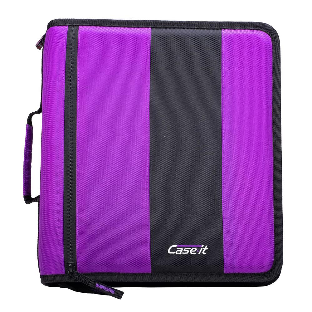 Case It case-it the classic zipper binder - 2 inch o-rings - multiple pockets - 800 sheet capacity - comes with shoulder strap - deep