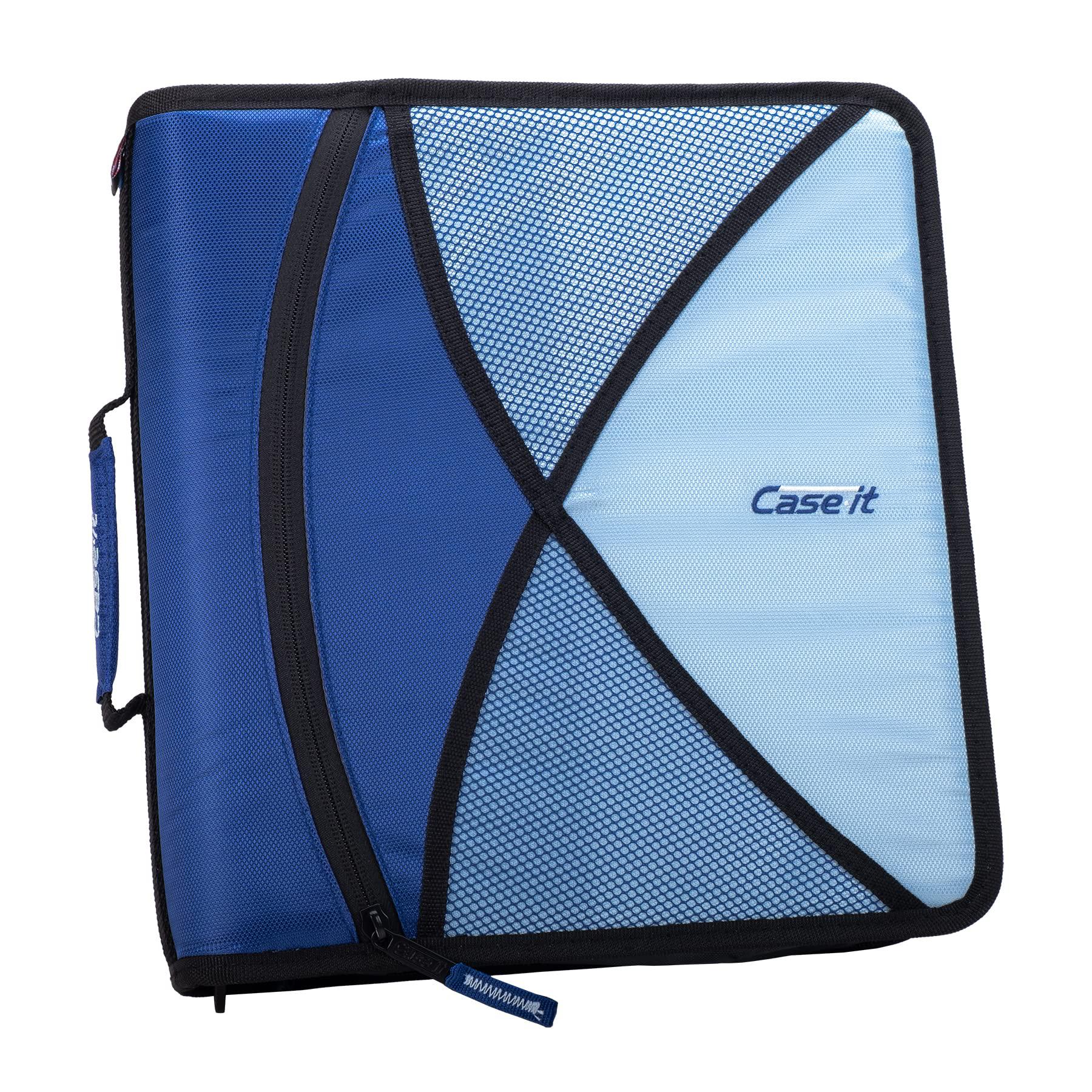 Case It case-it the dual 2-in-1 zipper binder - two 1.5 inch d-rings - includes pencil pouch - multiple pockets - 600 sheet capacity 