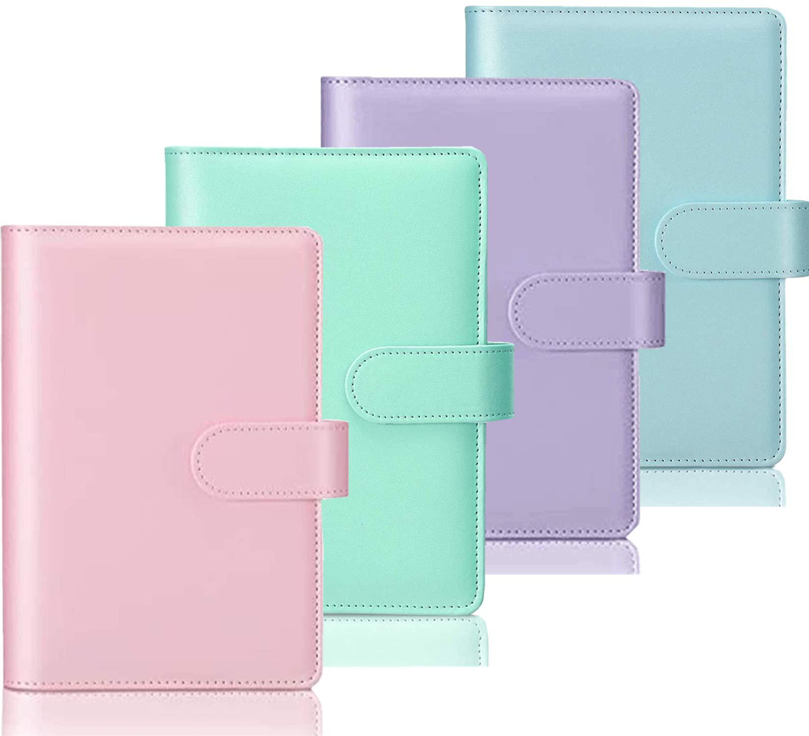 MYUOOT a6 pu leather notebook binder, refillable a6 inner filler papers personal diary schedule organizer planner journal binder cov