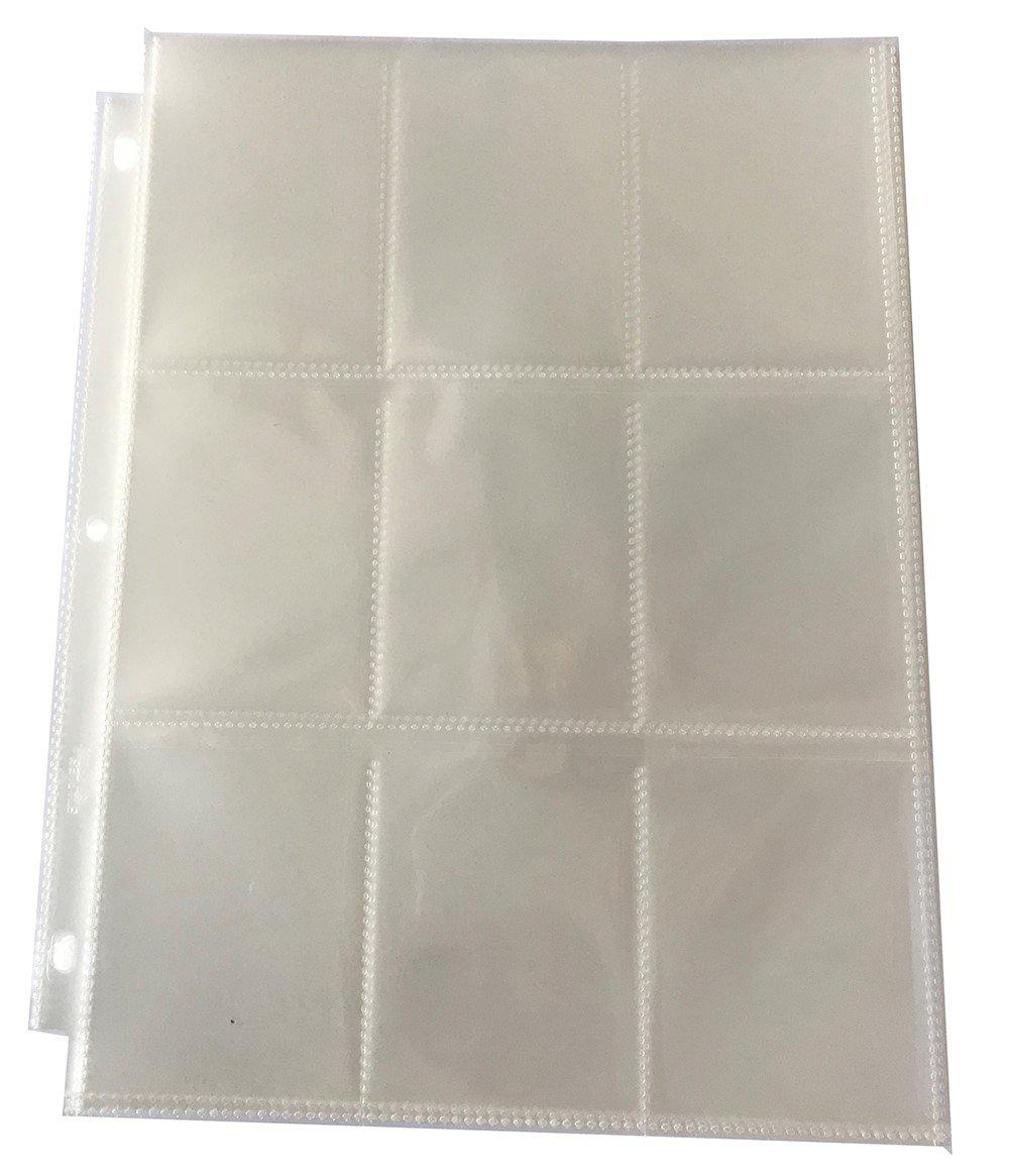 All Star Products football trading card sleeve - 50 pack of football card holder sheets -each football card sleeve holds 18 trading cards back 