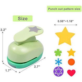 UCEC RNAB07Q85WQ4N ucec craft hole punch, 6 pcs 1 inch paper punches for  crafting hole punch shapes hole puncher for crafts, different shape cra