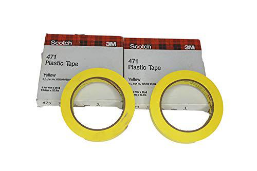 Tape no.471 yellow colored plastic tape scotch 3/4 in. 36yds lot 2 fast n free