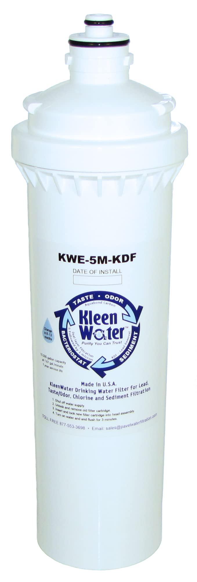 kleenwater kwe-1m-kdf-h-300+m replacement water filter cartridges, compatible with everpure h-300+m, h-300, h-54, h-104, ev92