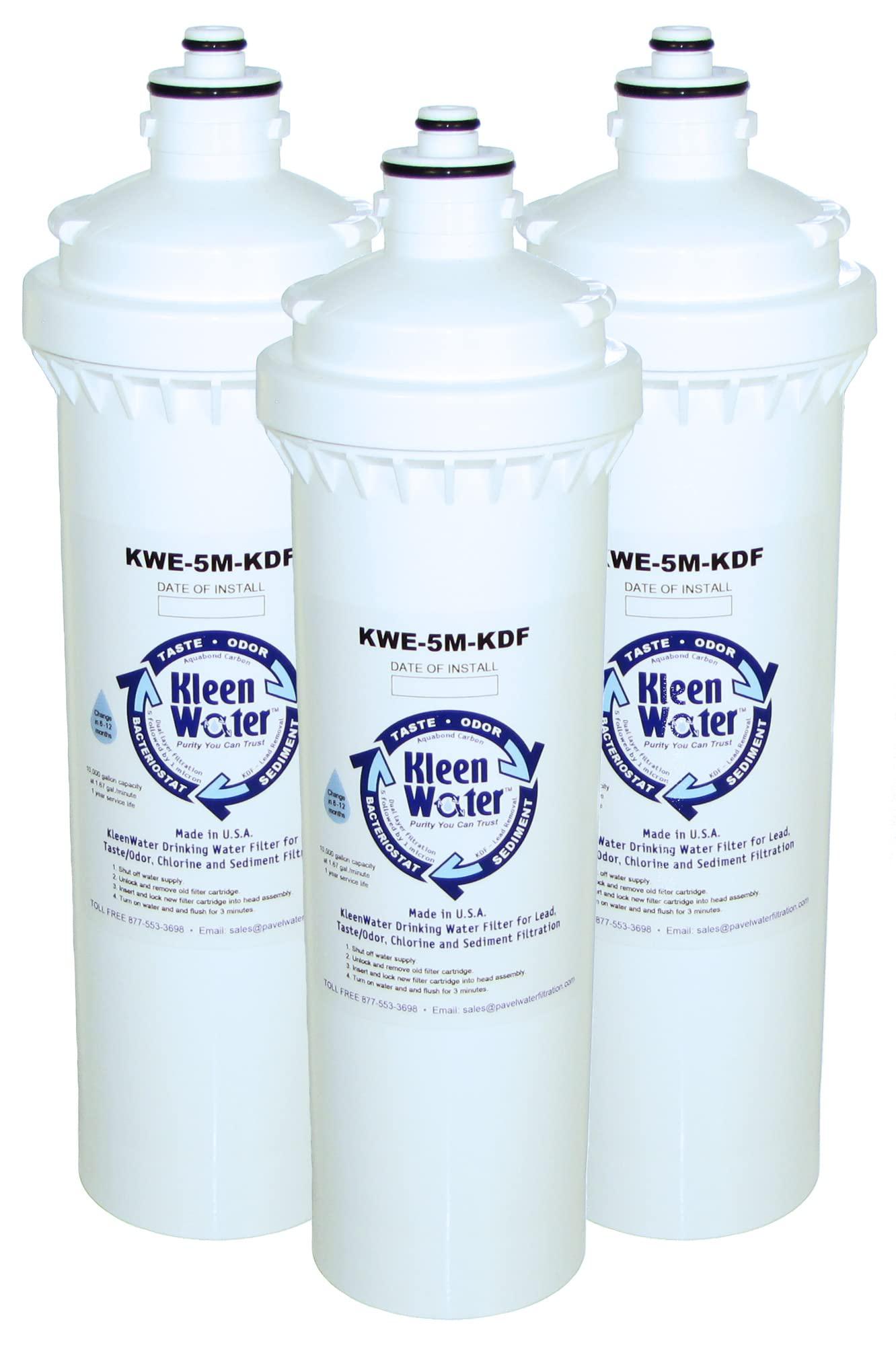 kleenwater kwe-1m-kdf-h-300+m replacement water filter cartridges, compatible with everpure h-300+m, h-300, h-54, h-104, ev92