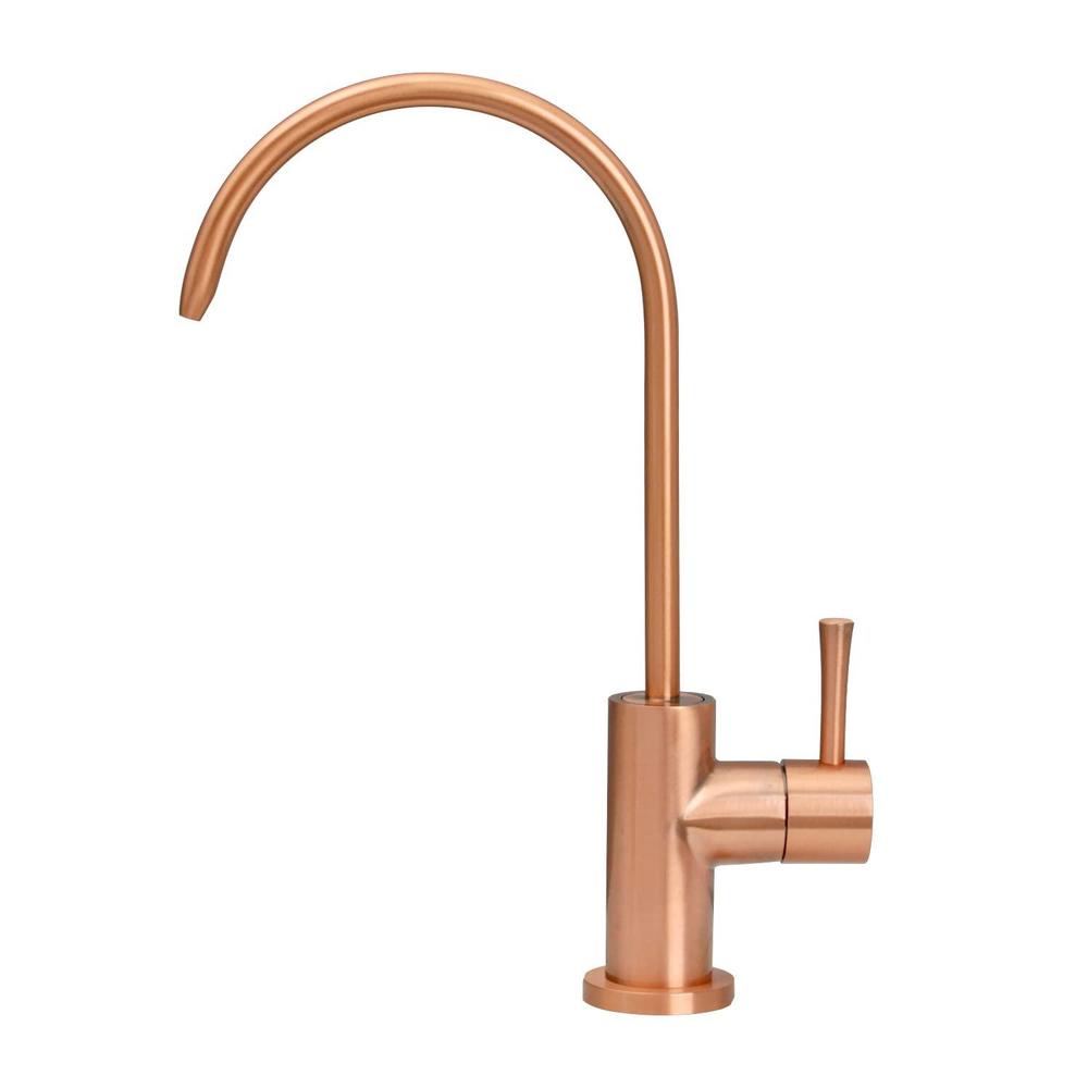 Akicon copper finish kitchen water filter faucet fits most reverse osmosis units or water filtration system in non-air gap