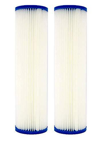 Rein pack of 2 watts (wpc20-975) 9.75"x2.75" 20 micron pleated sediment filters