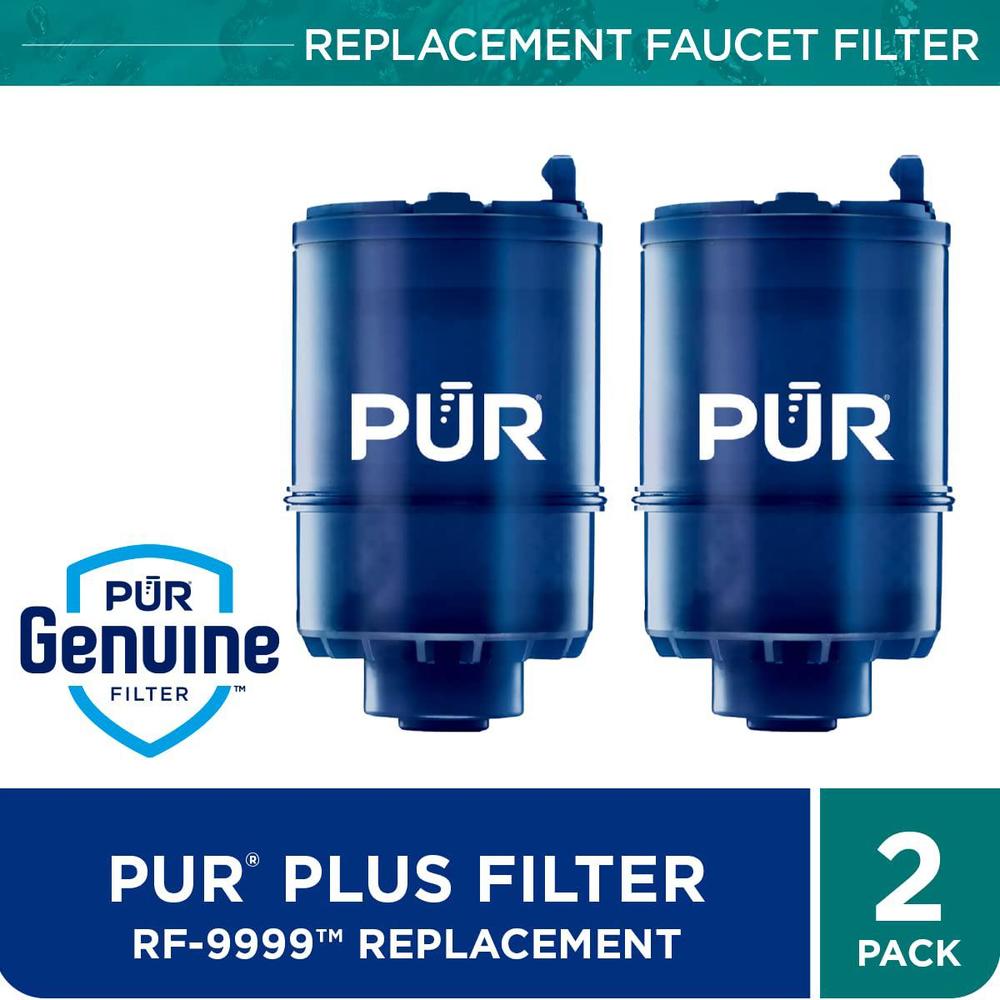 pur plus mineral core faucet mount water filter replacement (2 pack) - compatible with all pur faucet filtration systems