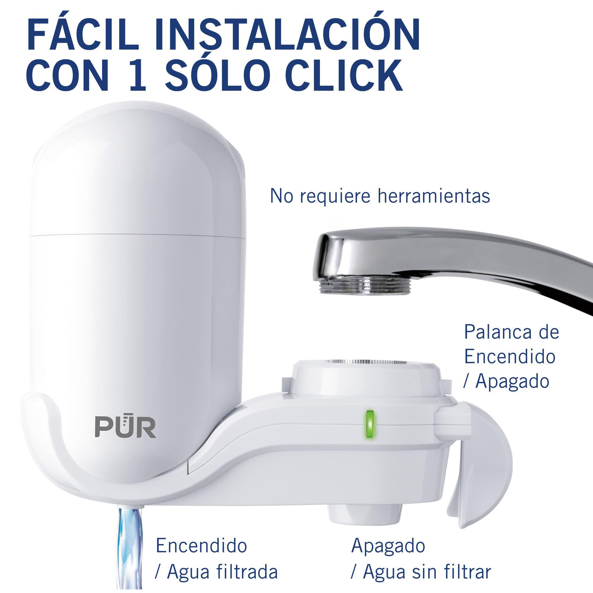 pur faucet mount water filtration system, white - vertical faucet mount for crisp, refreshing water, fm-3333b