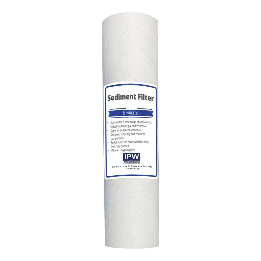IPW Industries 12 pack of 5 micron sediment filters compatible for kenmore 38480 (12 filters)