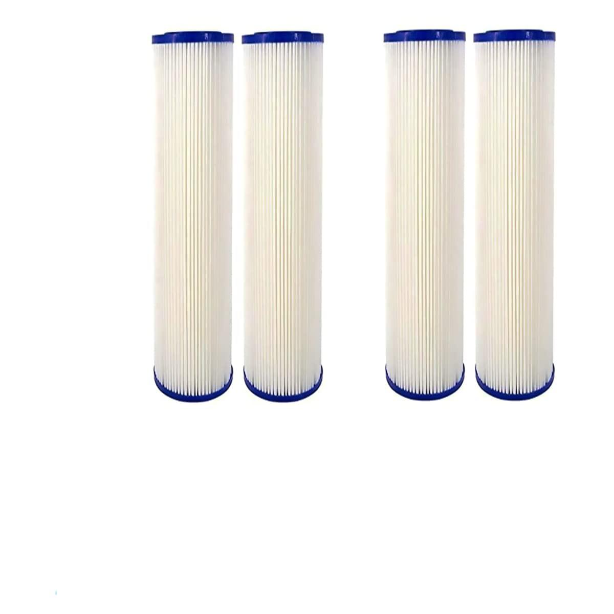 CFS COMPLETE FILTRATION SERVICES EST.2006 compatible to watts pack of 4 filter (wpc0.35-975) 9.75"x2.75" 0.35 micron pleated sediment filters