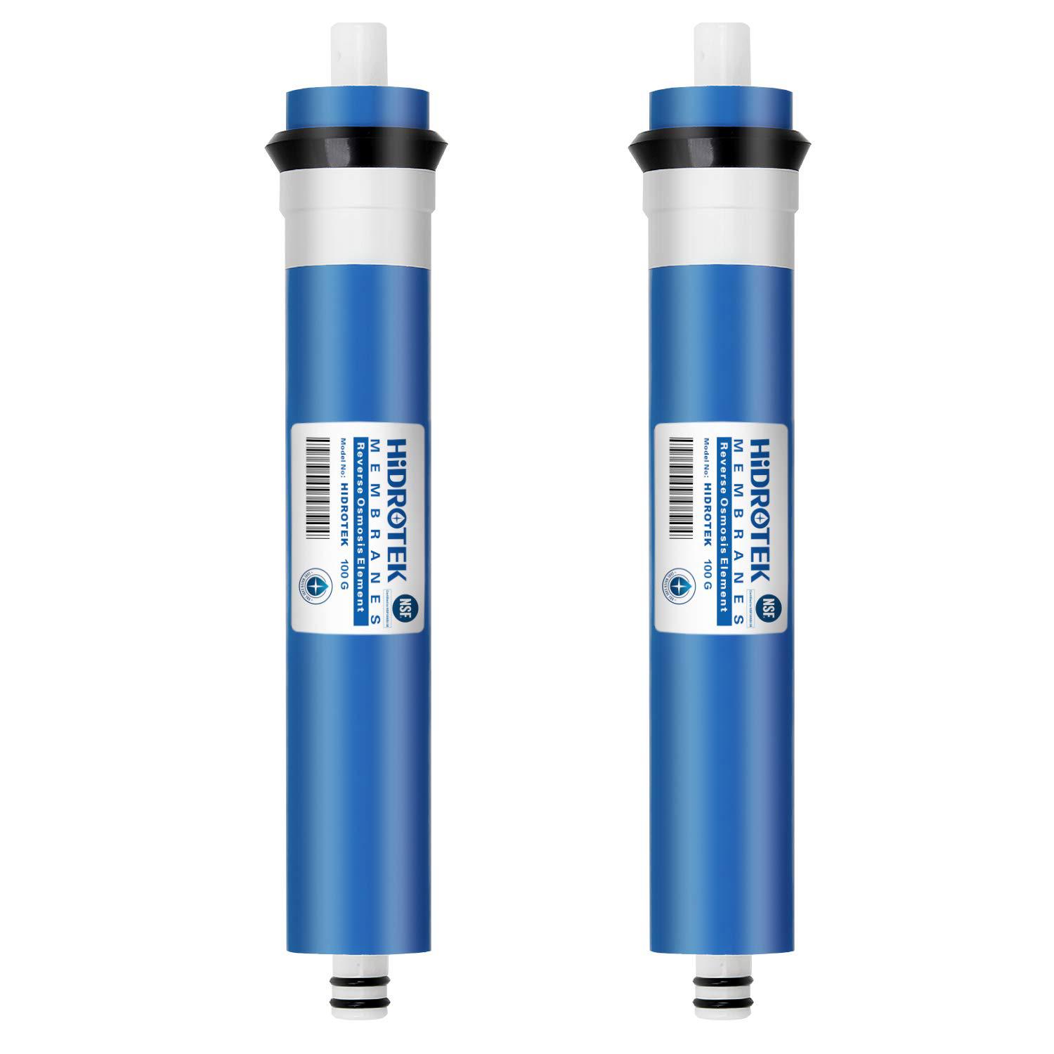 geekpure reverse osmosis ro membrane 100 gpd -nsf certificated-water filter replacement cartridge-pack 2
