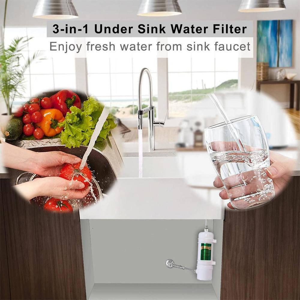 hansing full flow under sink water filter, 13k gallons direct connect under counter drinking water filtration system, removes