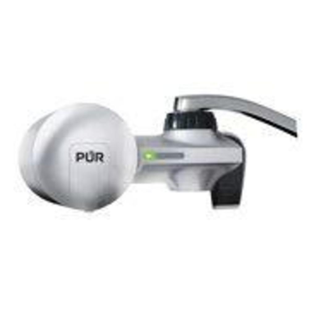 pur advanced faucet water filter, pfm300v, silver matte