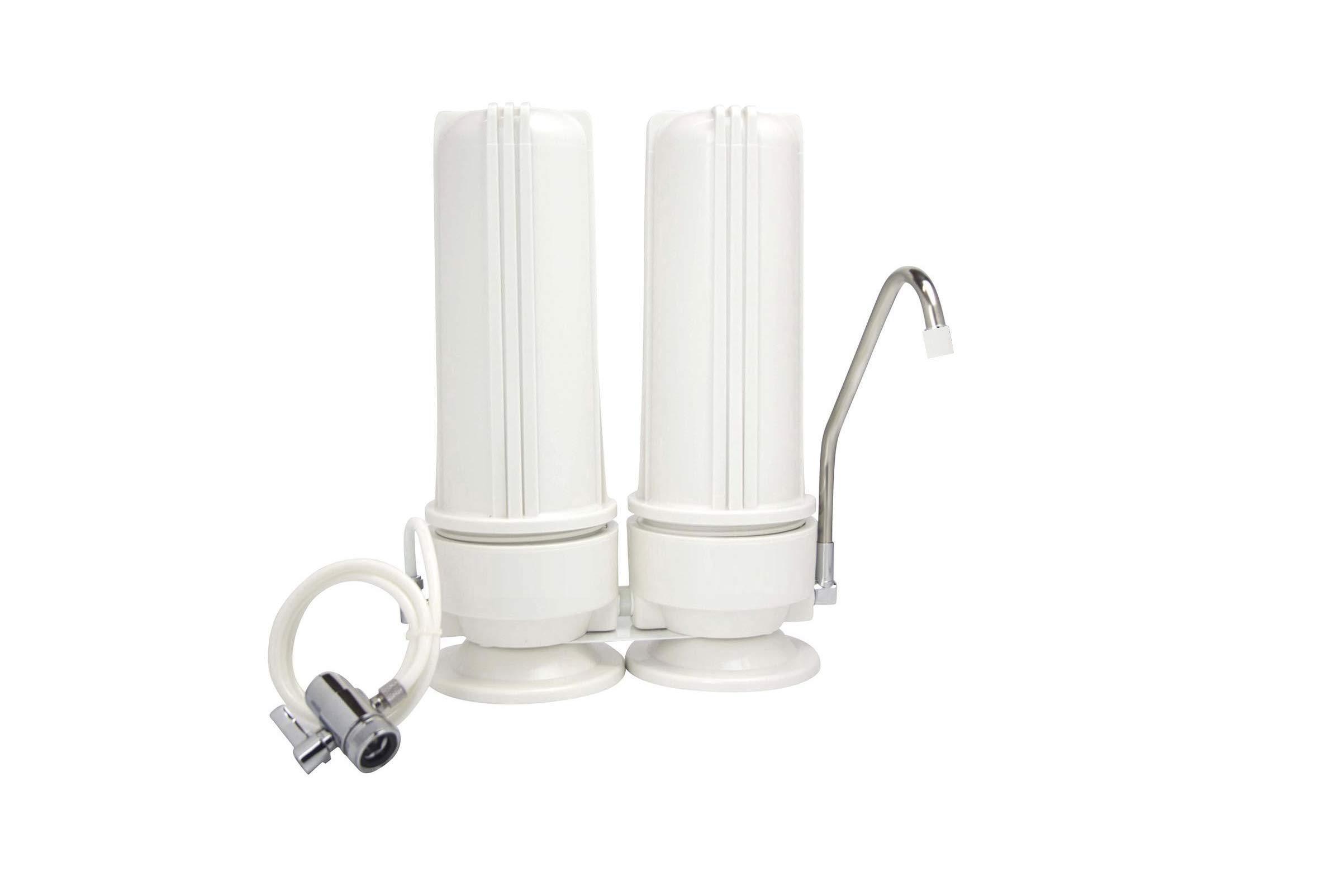 Premier Water Systems premier counter top water filter | 2 stage filtration | sediment & carbon filter