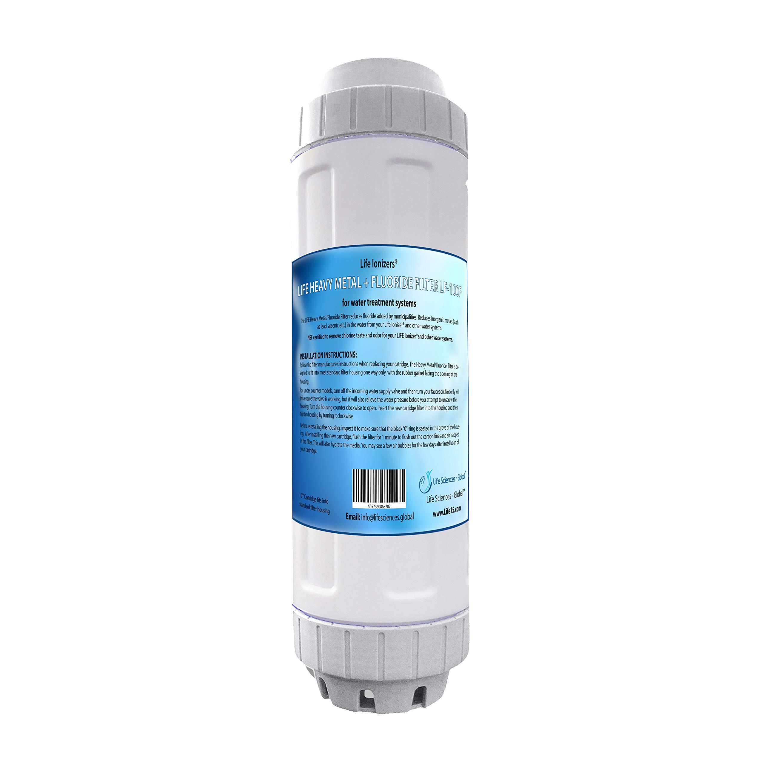 life ionizer | heavy metal plus fluoride removal filter lf-100f