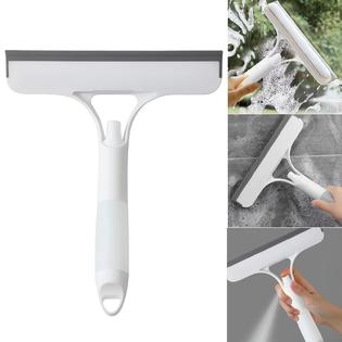 coksdupid 3-in-1 window squeegee, multifunctional window cleaning tools  with sponges and spray, window washing kit for car windshield