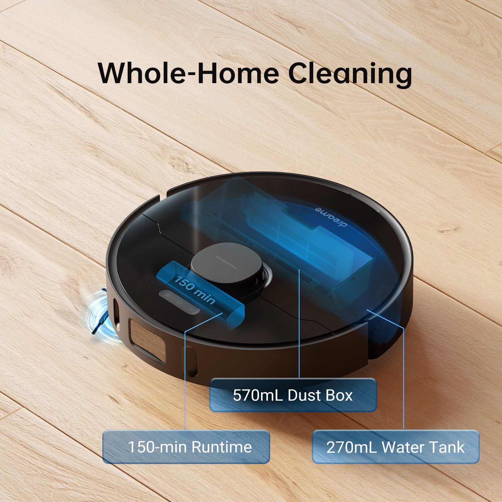 dreametech l10 pro robot vacuum and mop, 4000pa strong suction, 2.5h runtime, works with alexa/google home/app, 3d obstacle a