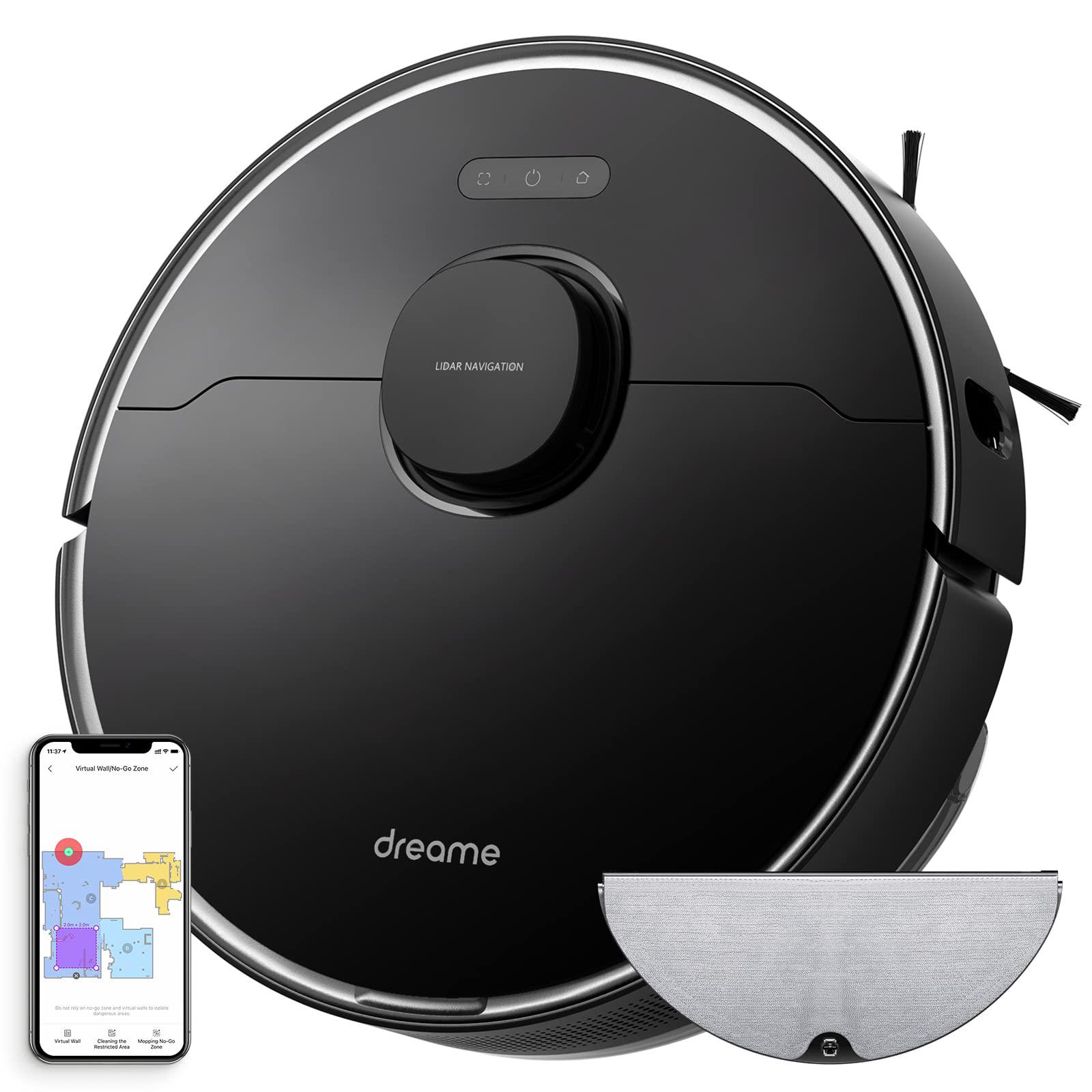 dreametech l10 pro robot vacuum and mop, 4000pa strong suction, 2.5h runtime, works with alexa/google home/app, 3d obstacle a