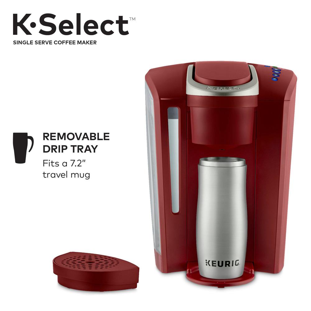 keurig k-select single-serve k-cup pod coffee maker, vintage red