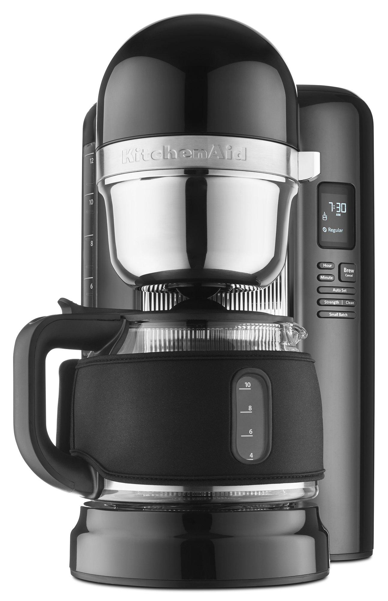kitchenaid kcmb1204bob 12-cup coffee maker with one touch brewing with black thermal sleeve - onyx black