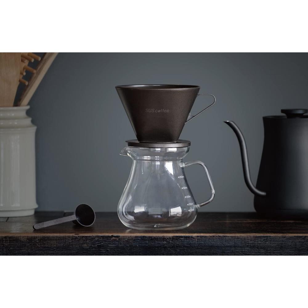 terra distribution pour over coffee dripper [ designed in japan ] eco-friendly coffee dripper reusing coffee beans' waste as 